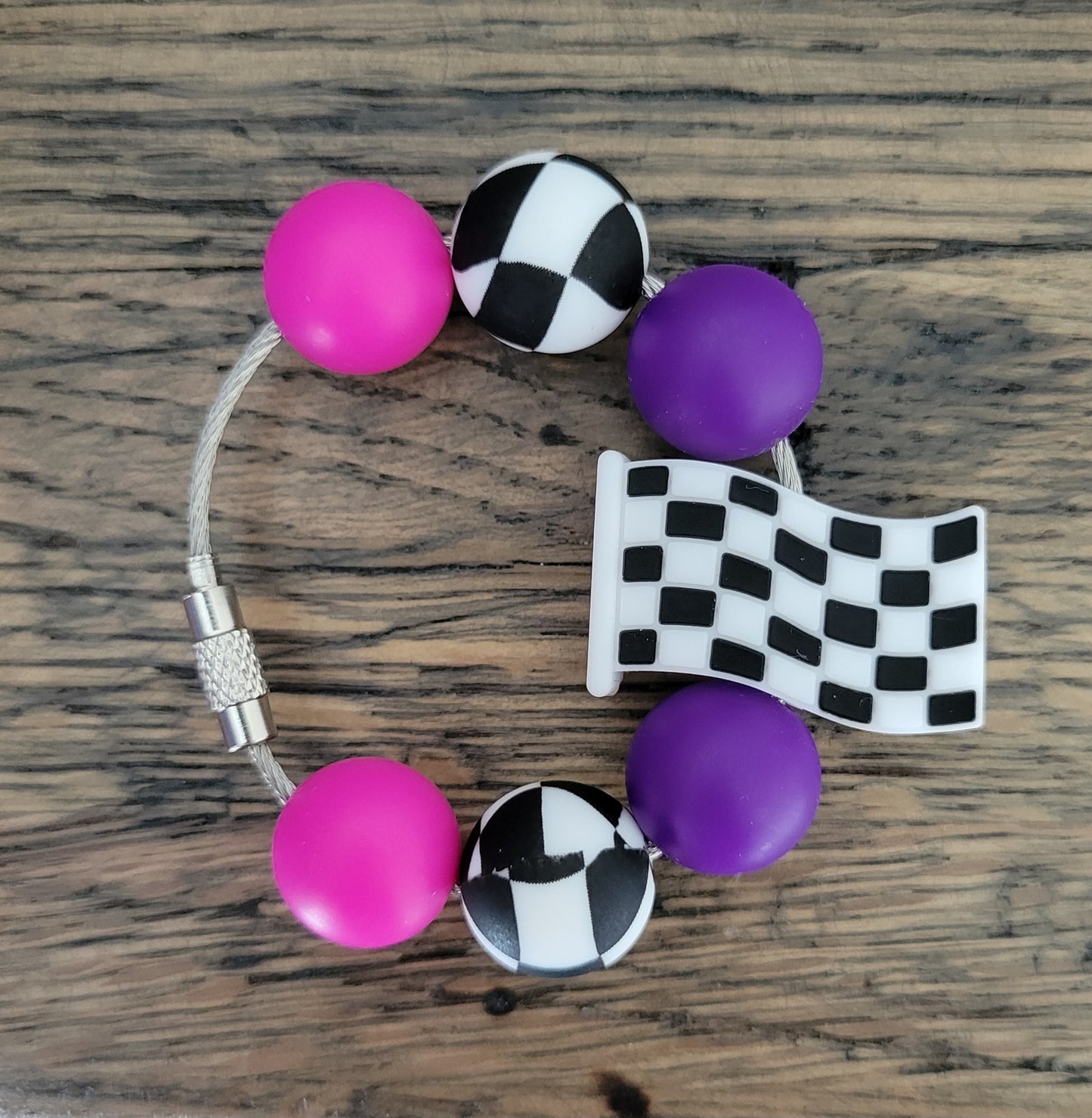 Custom Color Letter Number Silicone Bead Tumbler Charm
