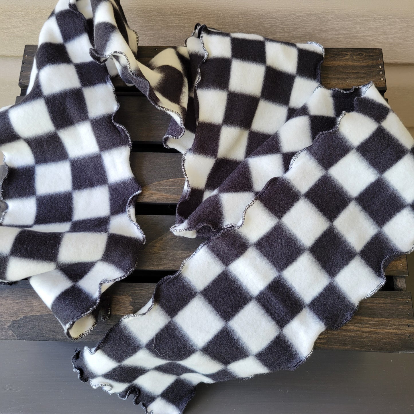 Ready to Ship Handmade Checkered Scarf