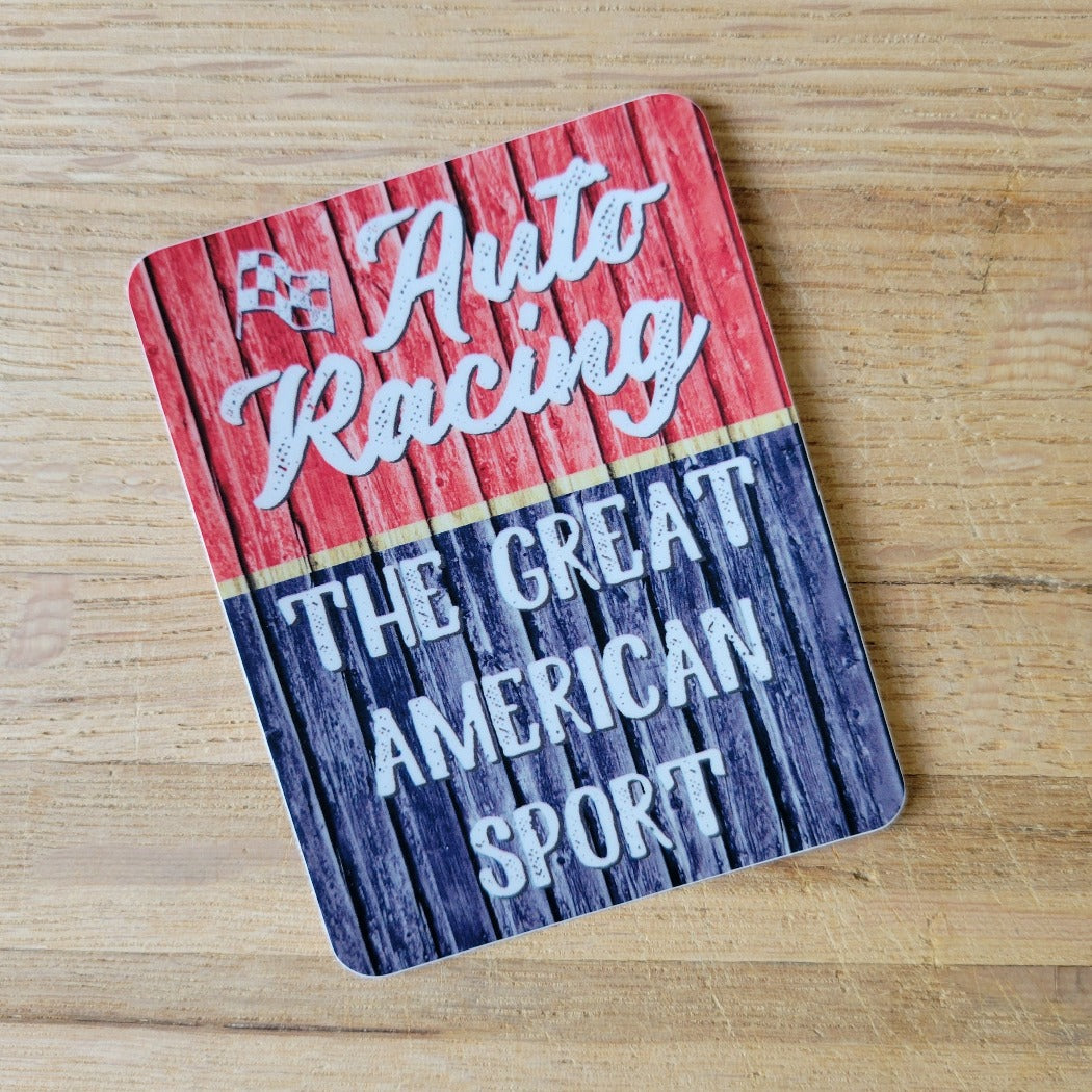 Racing Great American Sport sticker.