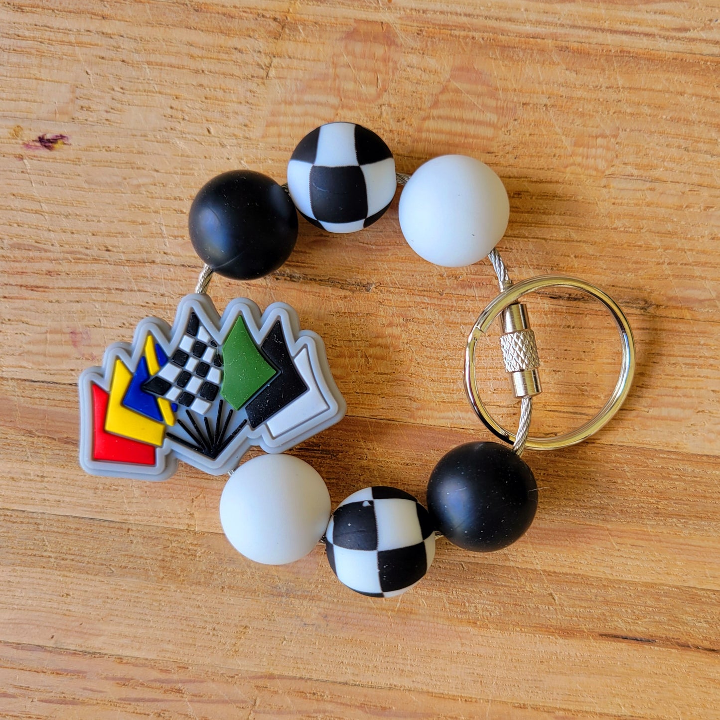 Custom Color Letter Number Silicone Bead Tumbler Charm