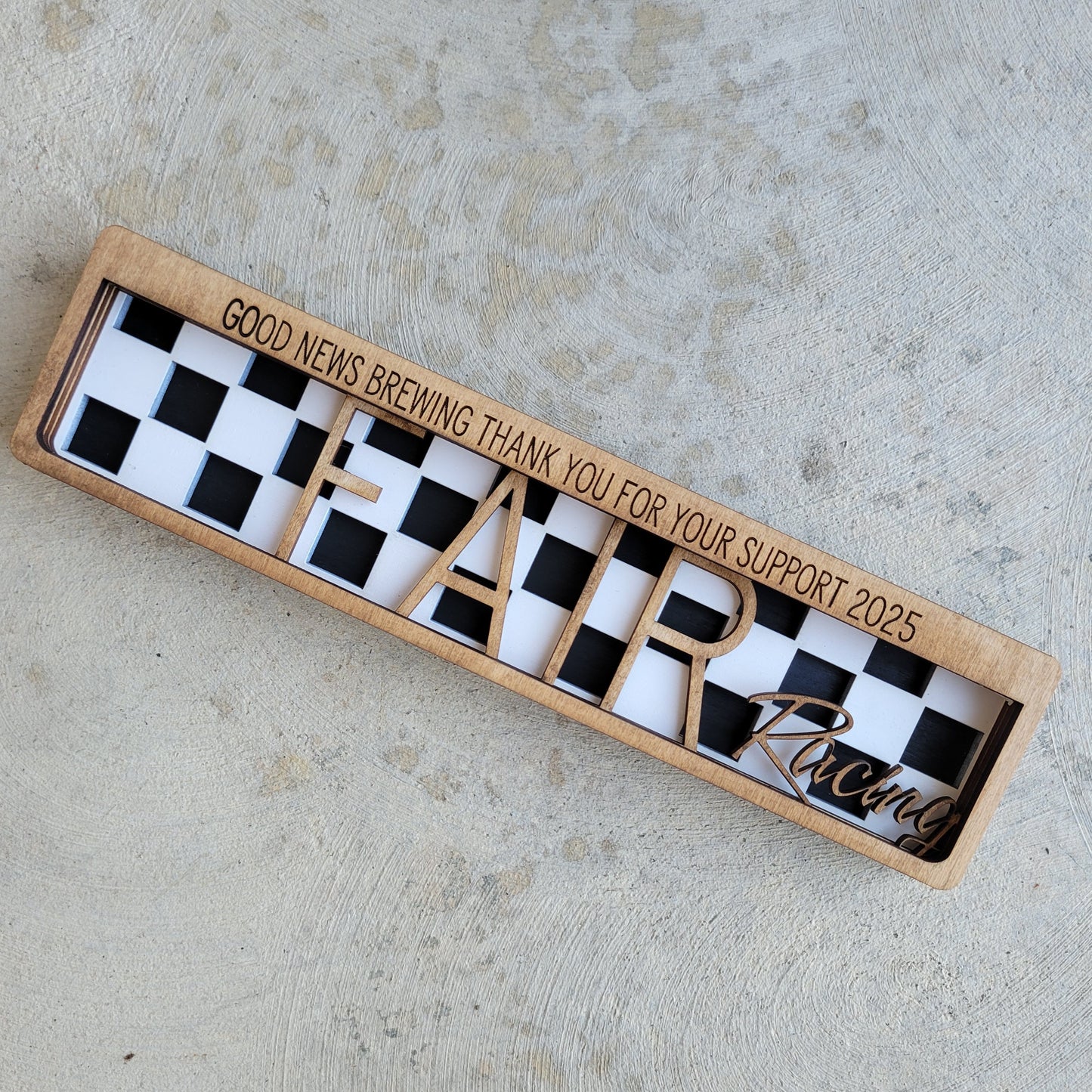 Custom Personalized Five Layer Stacked Wood Sign