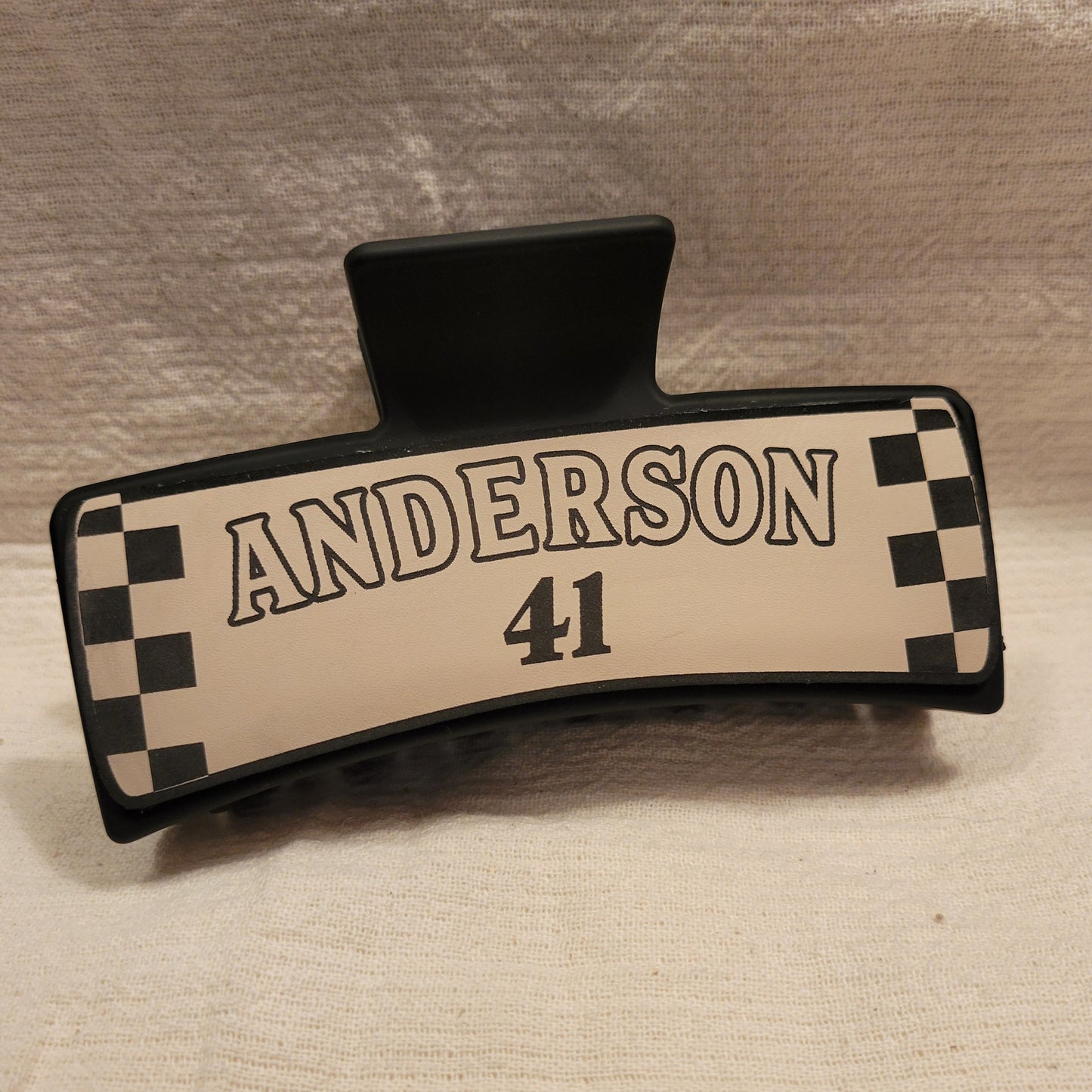Custom Race Team Hair Claw Clip