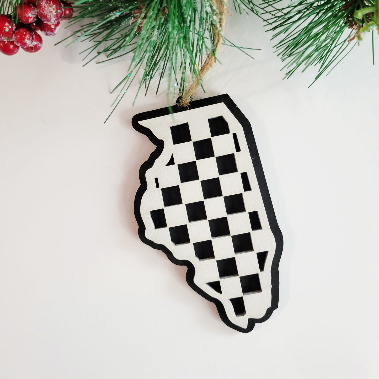 Checkered State Ornaments -All Fifty States
