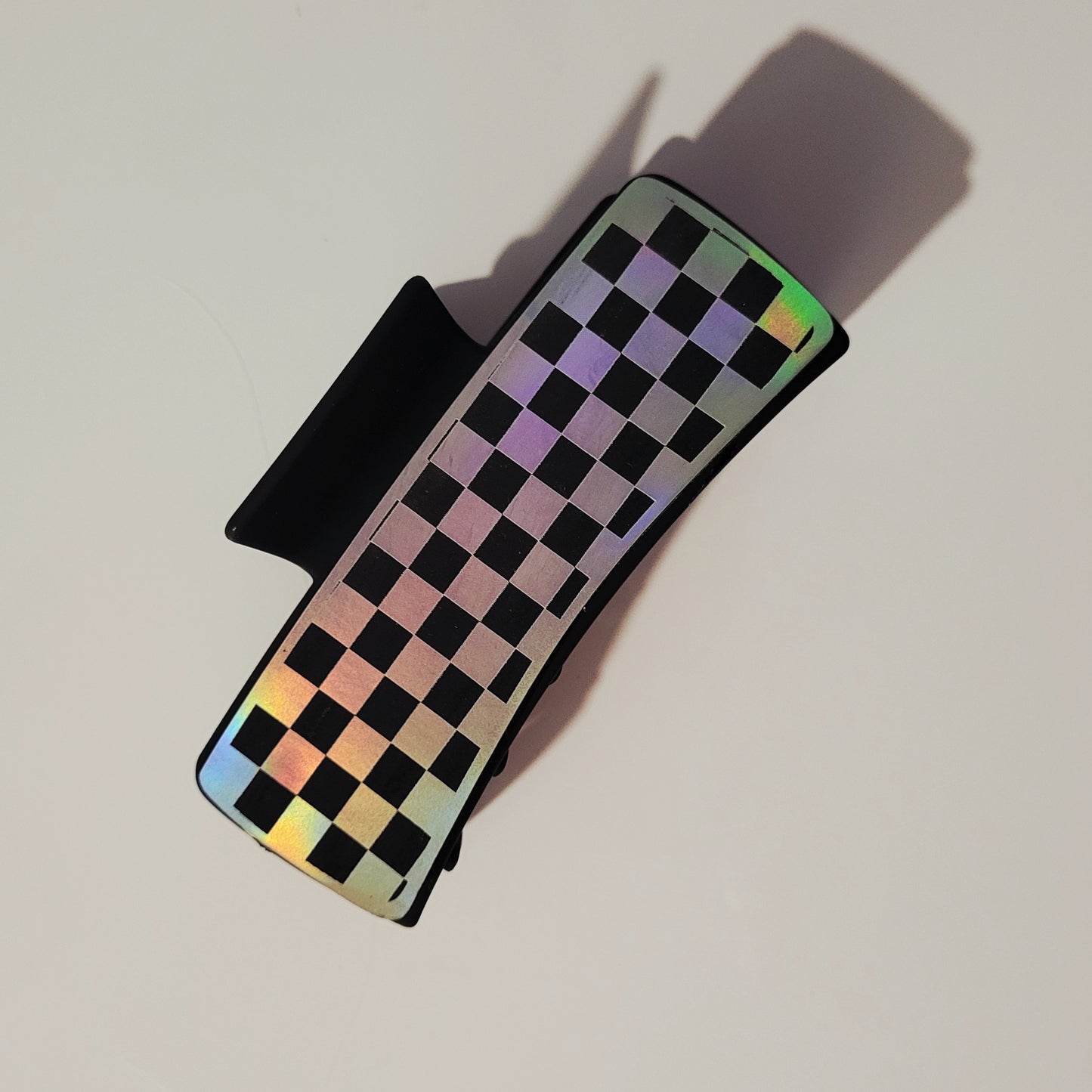 Checkered Hair Claw Clip