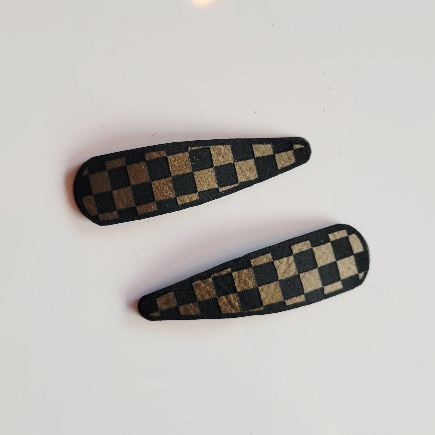 Checkered Barrettes