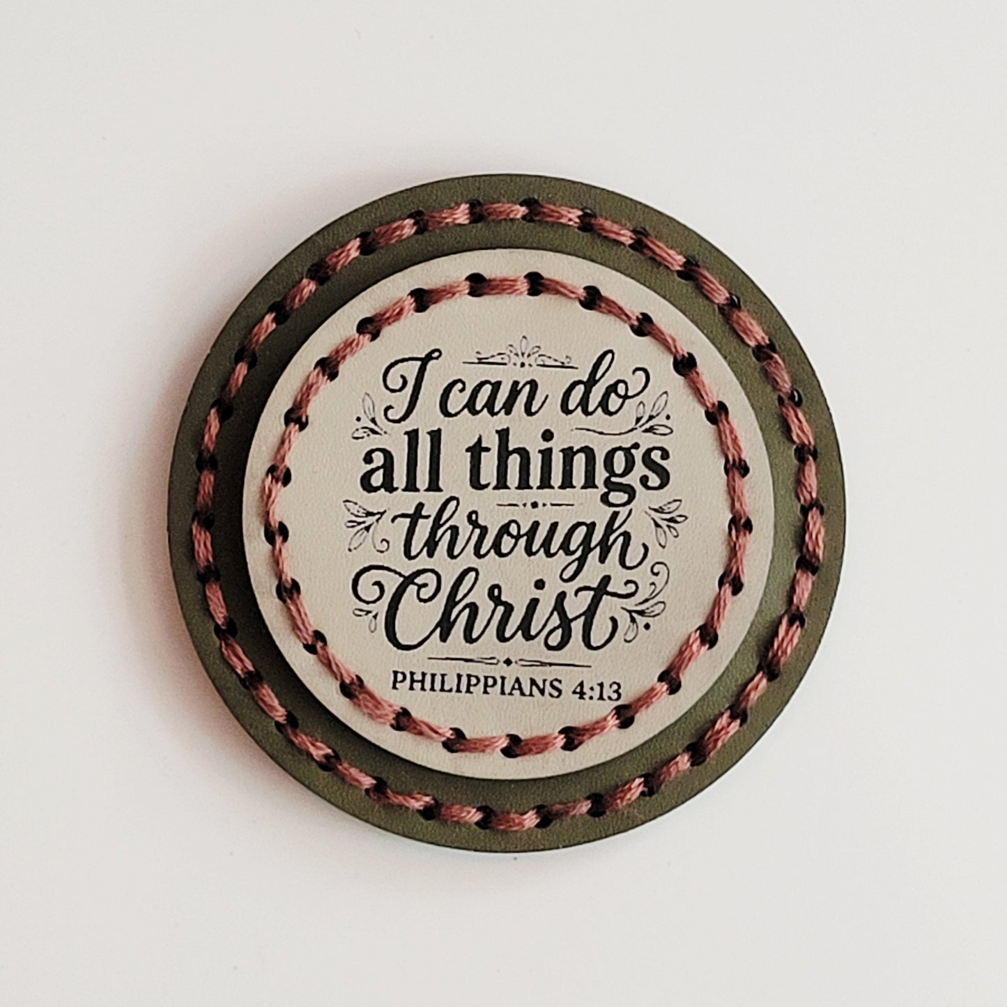 All Things Round Hand-Stitched Magnet