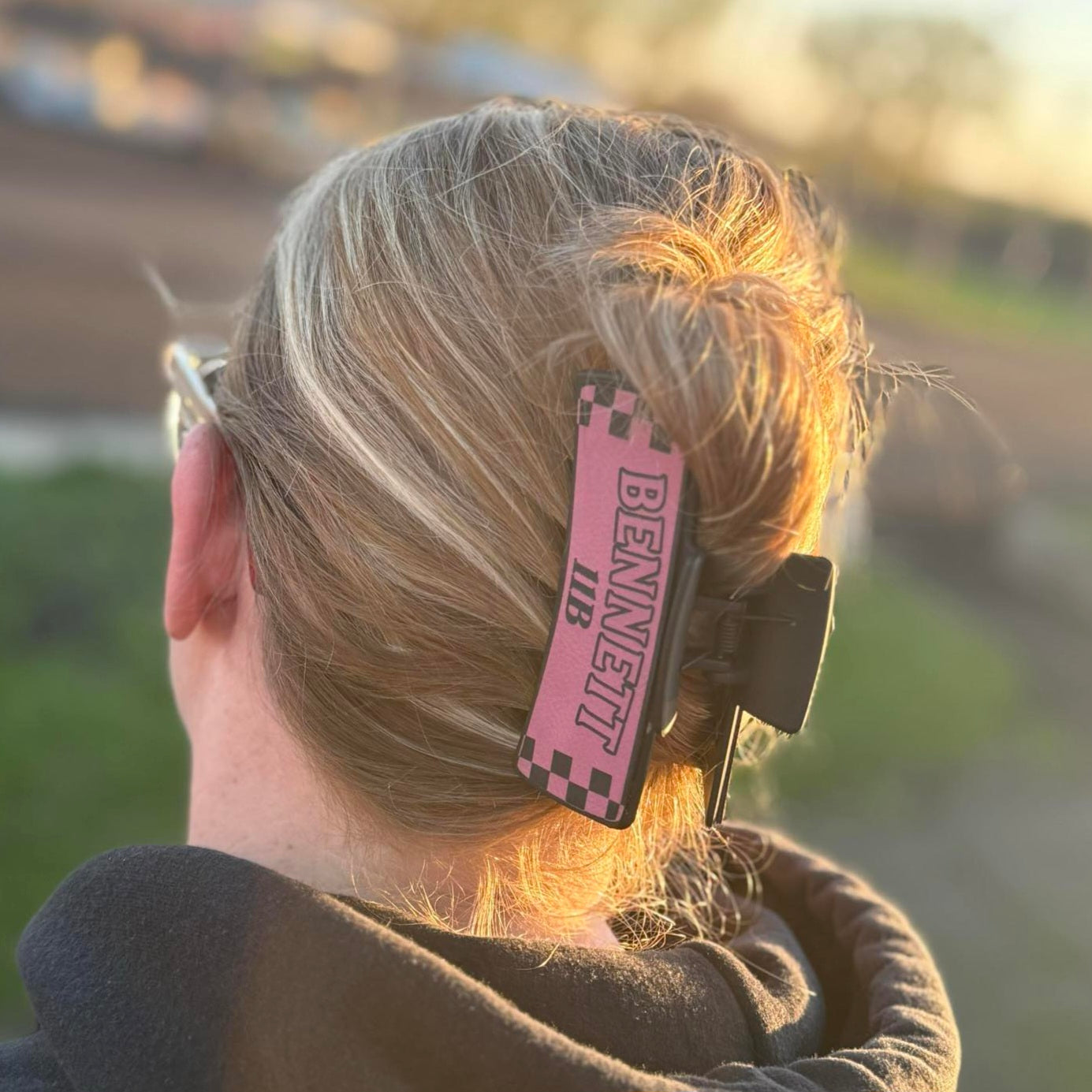 Custom Race Team Hair Claw Clip