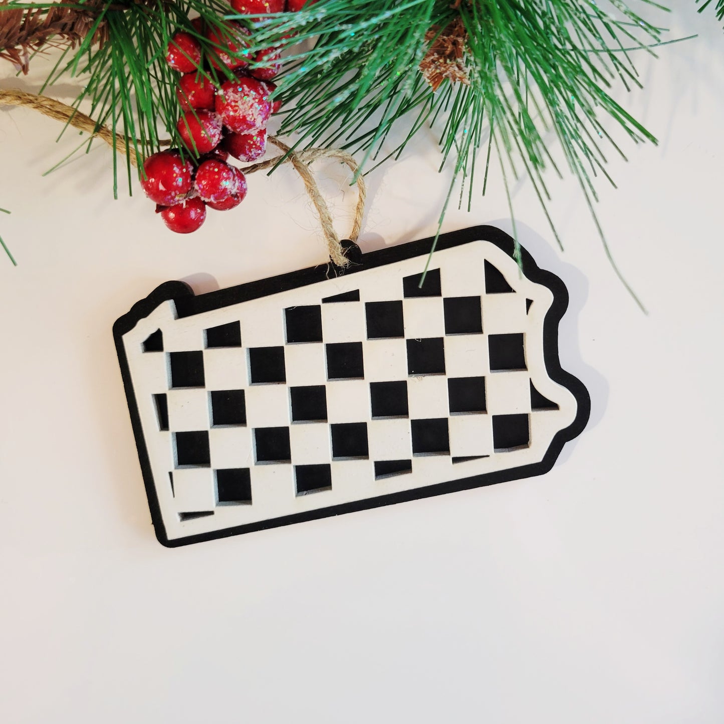 Checkered State Ornaments -All Fifty States