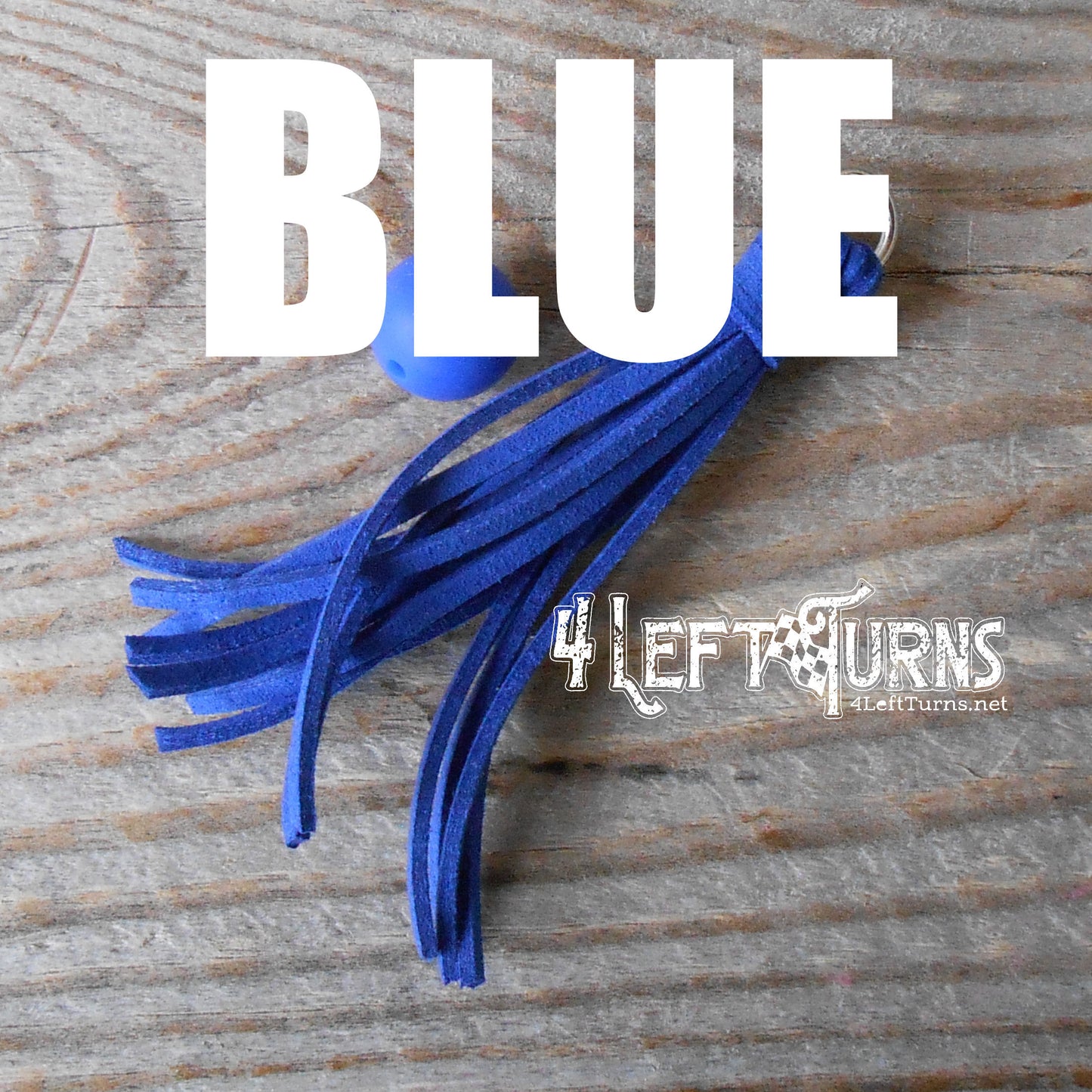 Racing Flag Colors Silicone Bead Wristlet Bracelet or Key Fob with Charm