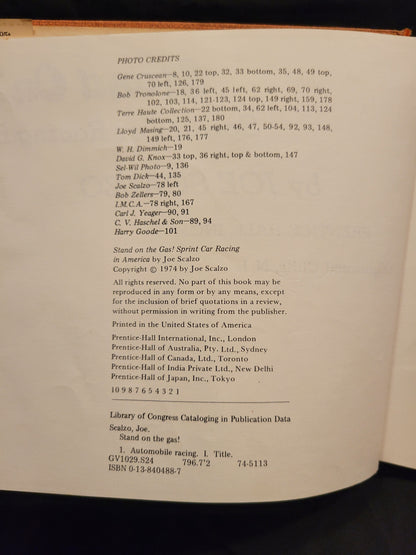 Stand on the Gas Hardcover Book