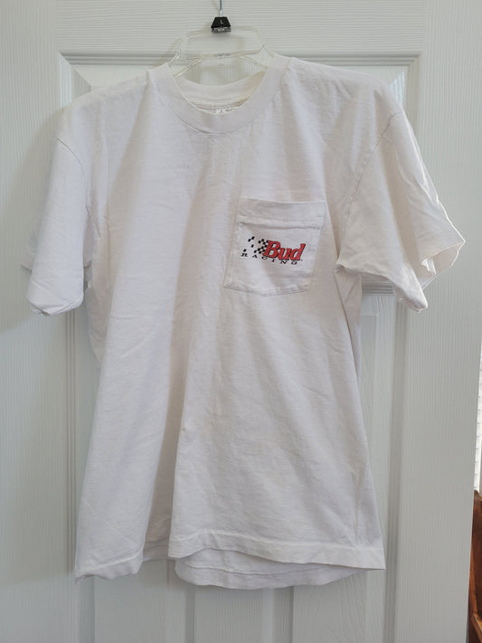 Vintage Short-Sleeved Ken Schrader Budweiser T-Shirt
