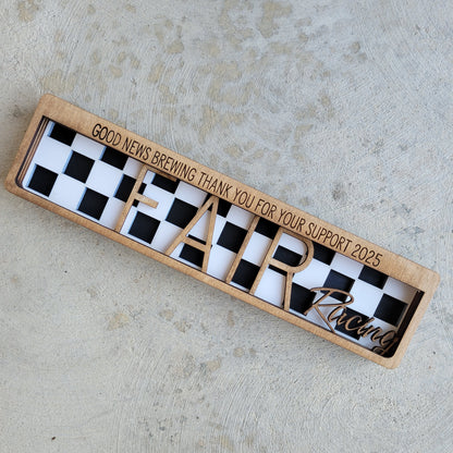 Custom Personalized Five Layer Stacked Wood Sign