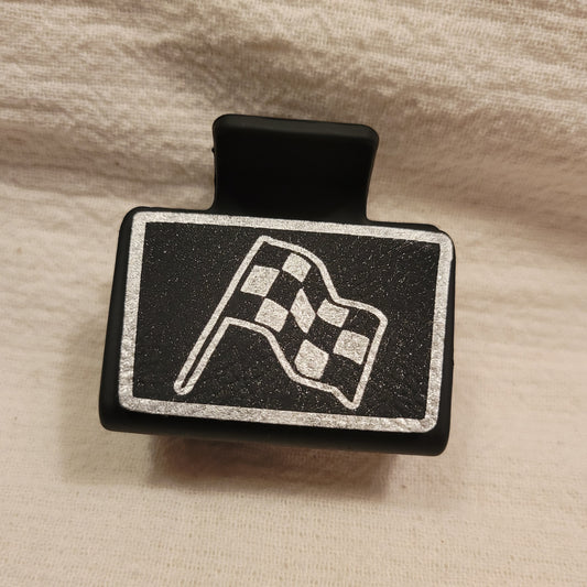 SMALL Checkered Flag Hair Claw Clip