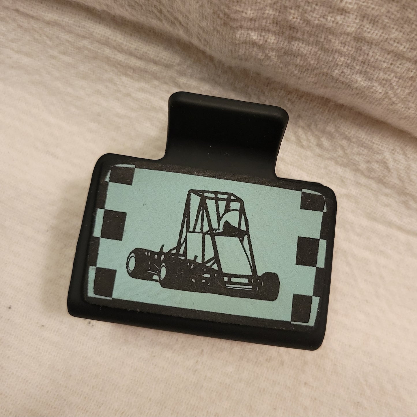 SMALL Race Car Hair Clip