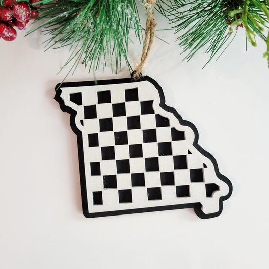 Checkered State Ornaments -All Fifty States