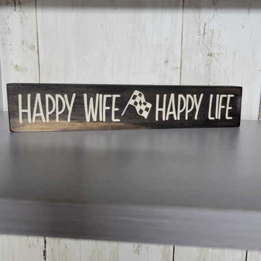 Happy Wife Happy Life Wood Sign