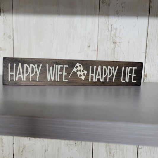 Happy Wife Happy Life Wood Sign