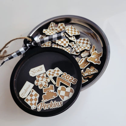 Additional Drop-in Charms for Customized Racing Christmas Ornament
