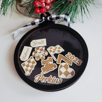 Additional Drop-in Charms for Customized Racing Christmas Ornament