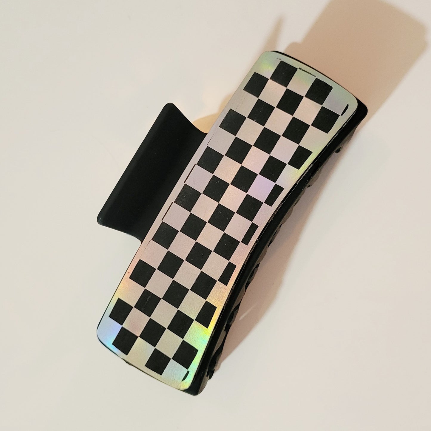 Checkered Hair Claw Clip