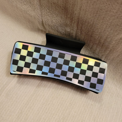 SMALL Checkered Hair Clip