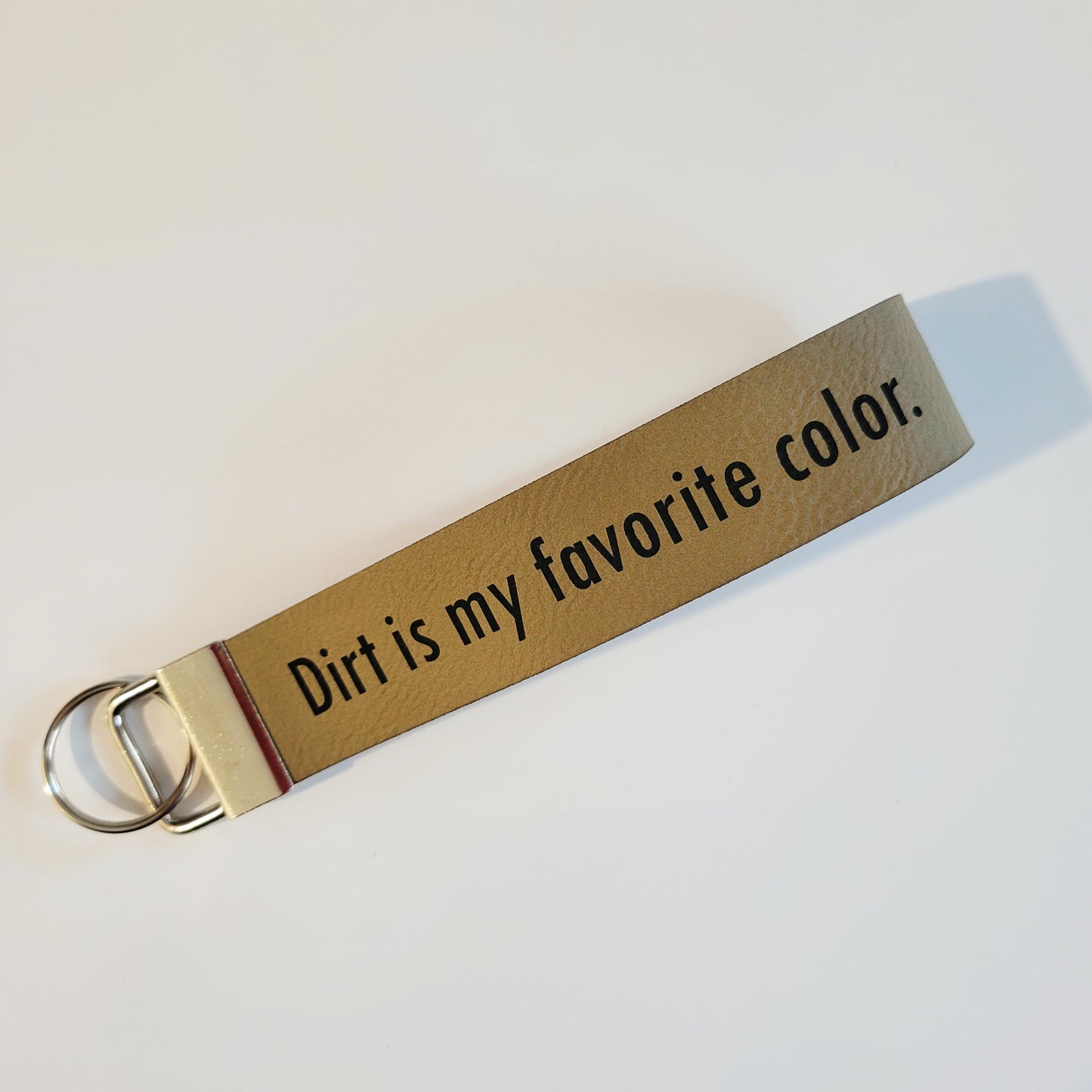Engraved Leatherette Wristlet Key Fob