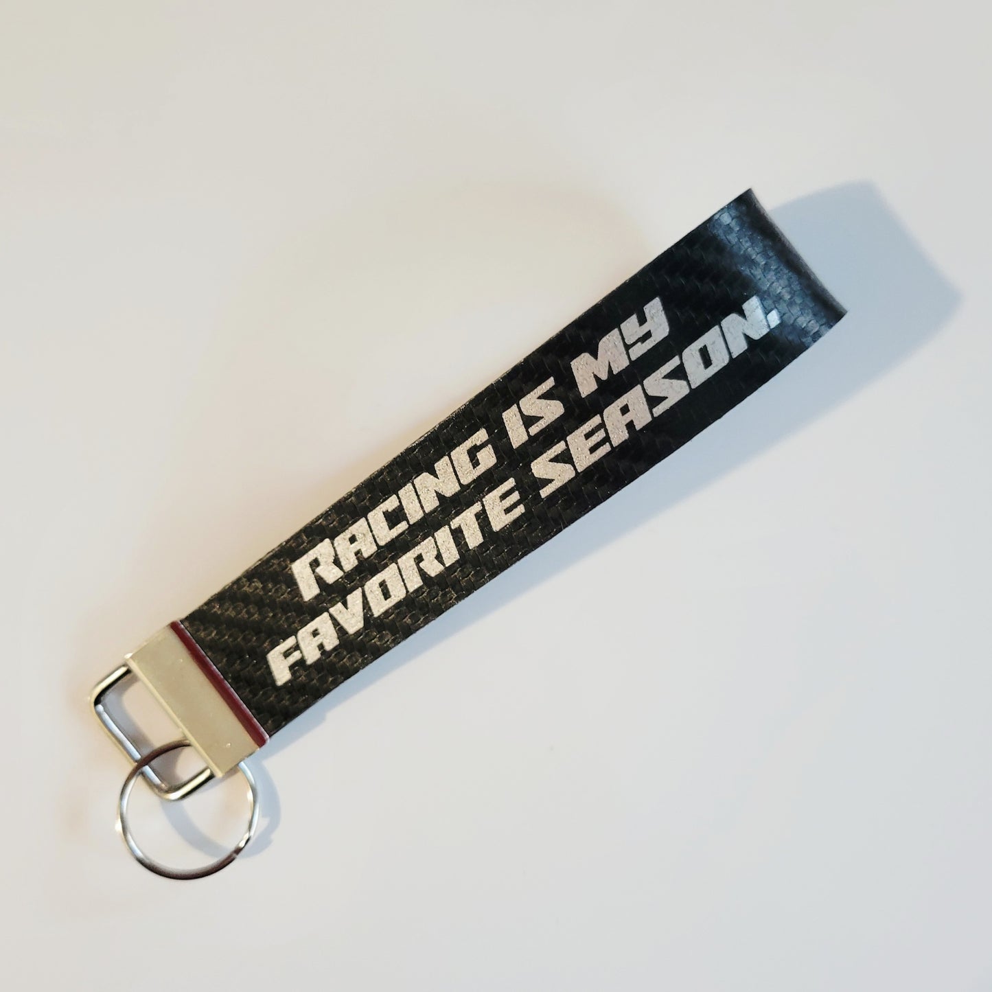 Engraved Leatherette Wristlet Key Fob