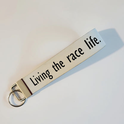 Engraved Leatherette Wristlet Key Fob