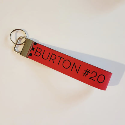 Personalized Custom Engraved Leatherette Wristlet Key Fob