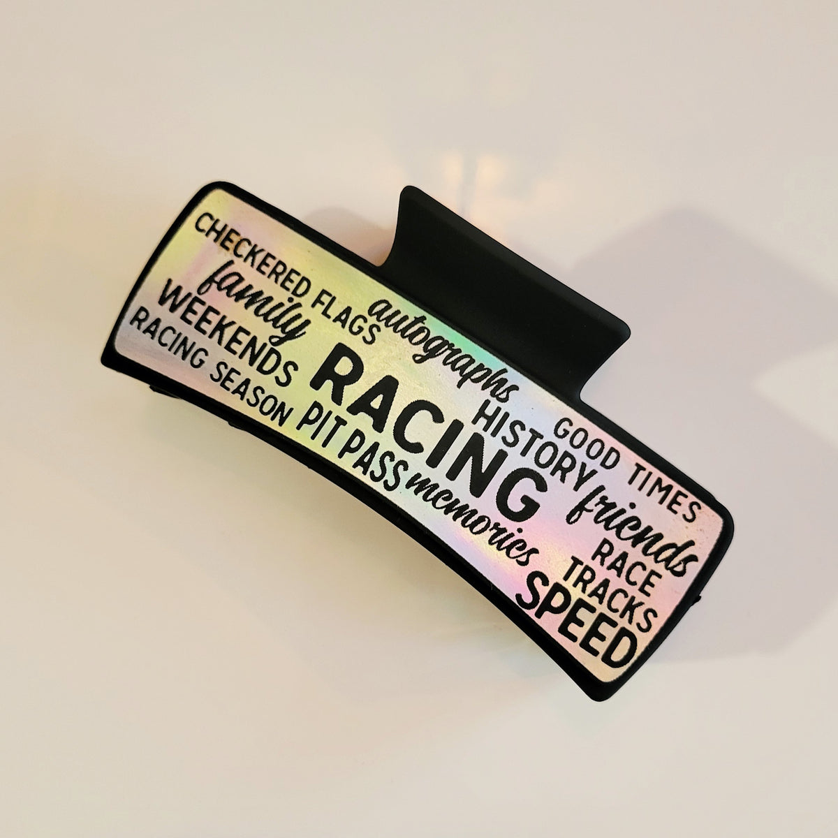 Race Words Hair Claw Clip