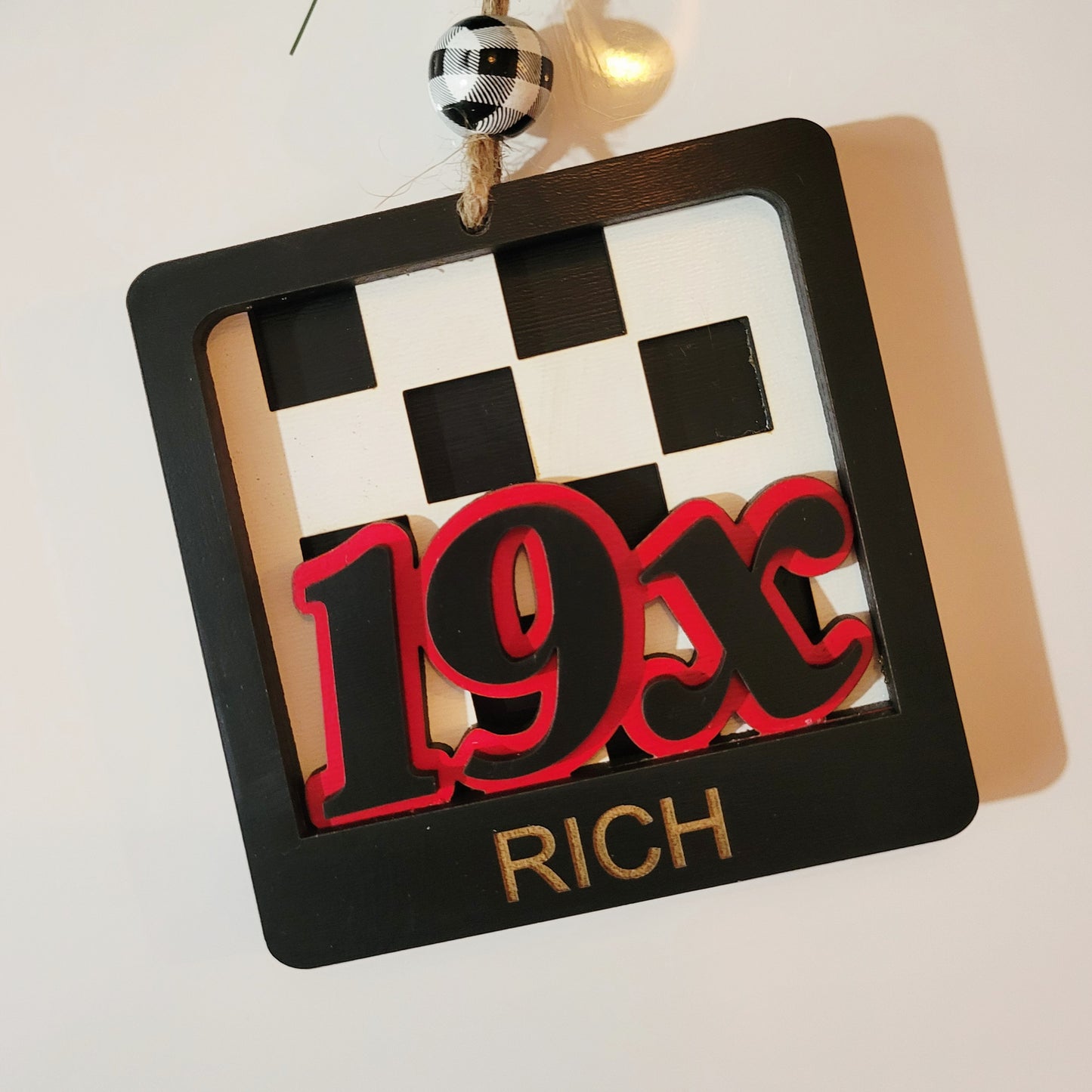 Custom Race Team Name Wood Sign or Ornament