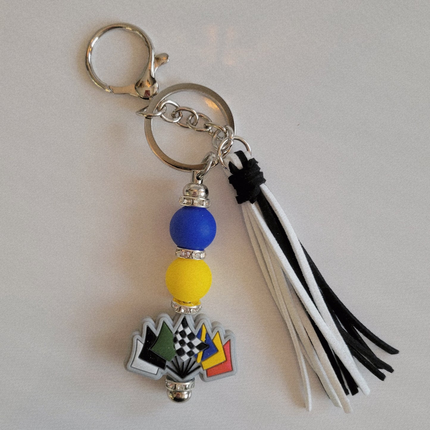 Fancy Large Bead Key Ring Fobs