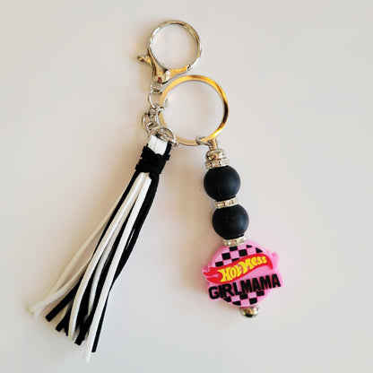 Fancy Large Bead Key Ring Fobs