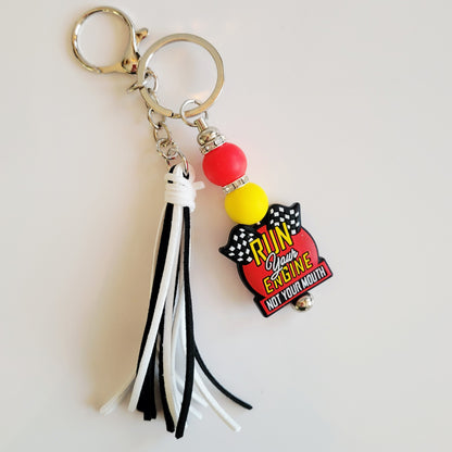 Fancy Large Bead Key Ring Fobs