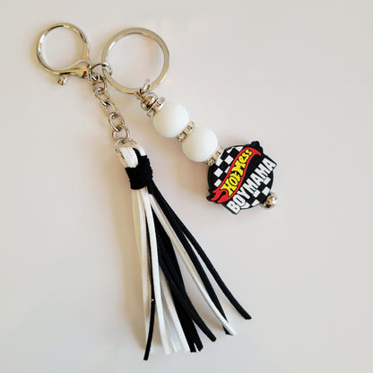 Fancy Large Bead Key Ring Fobs