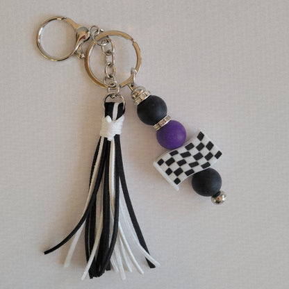 Fancy Large Bead Key Ring Fobs