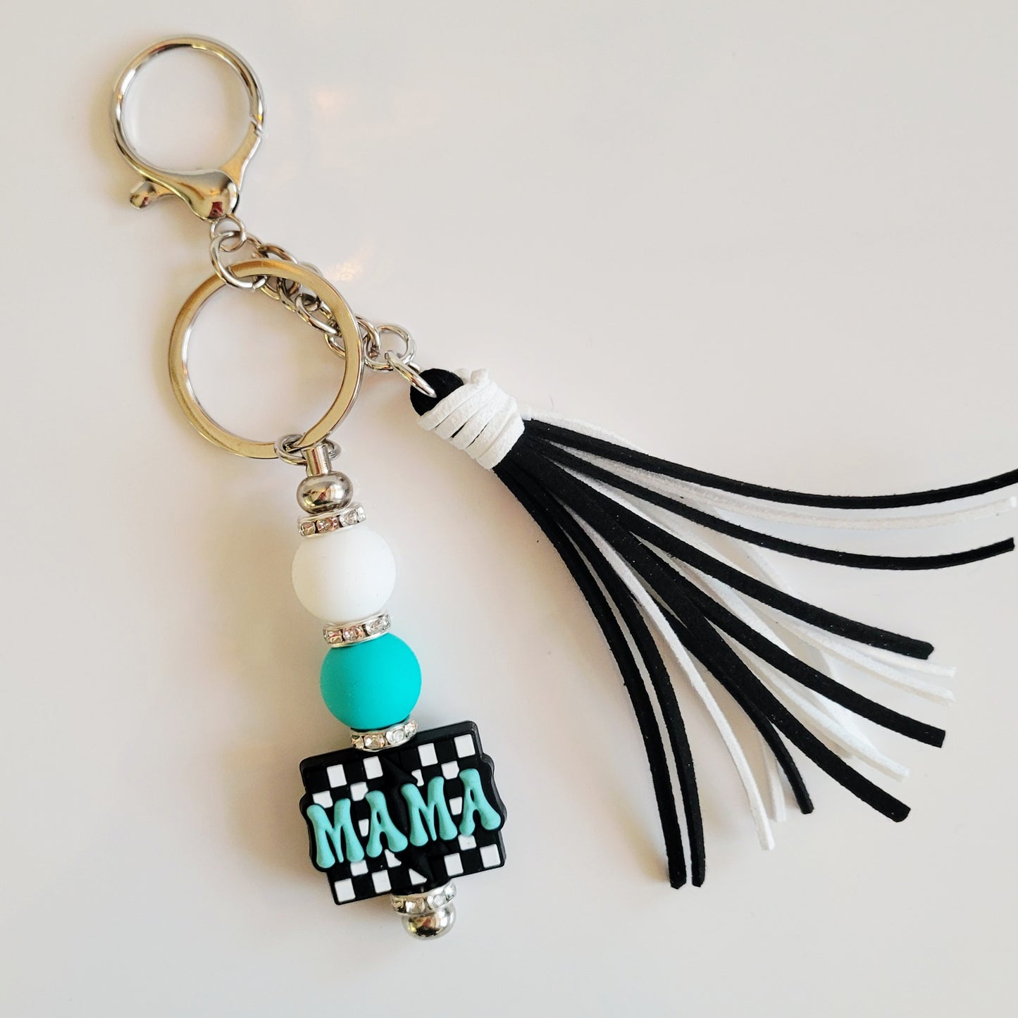 Fancy Large Bead Key Ring Fobs