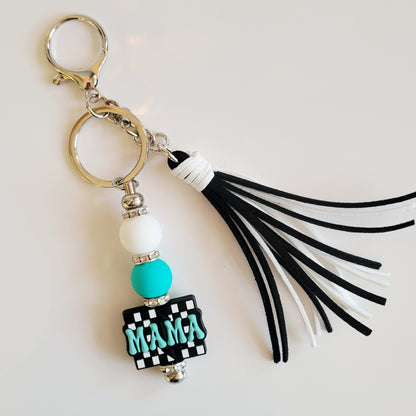 Fancy Large Bead Key Ring Fobs
