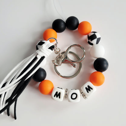 Custom Mama Mom Wife Silicone Bead Wristlet
