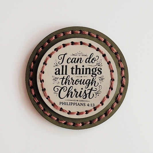 All Things Round Hand-Stitched Magnet