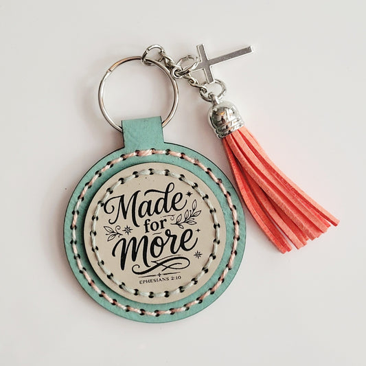 Made for More Round Hand-Stitched Key Ring