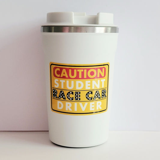 Caution Student Race Car Driver Tumbler
