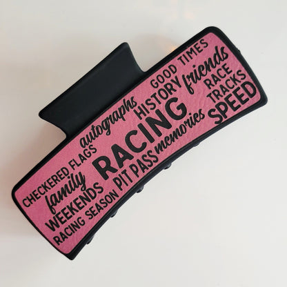 Race Words Hair Claw Clip