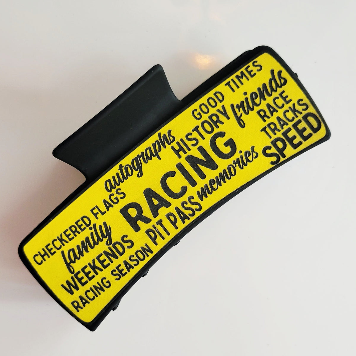 Race Words Hair Claw Clip