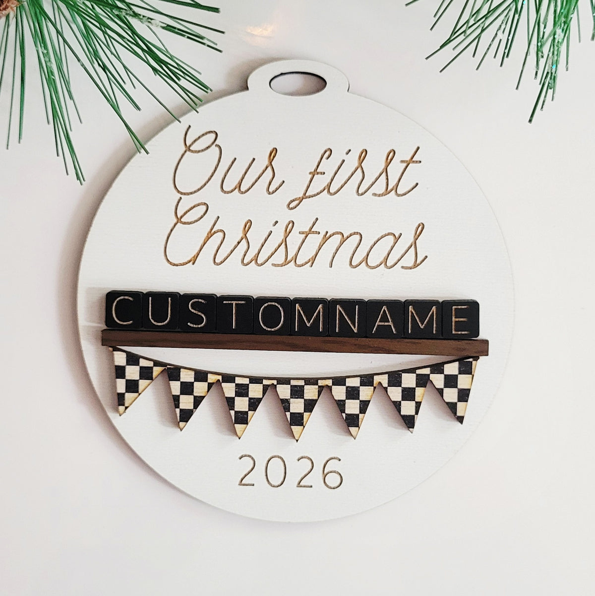 2026 Personalized Christmas Ornament