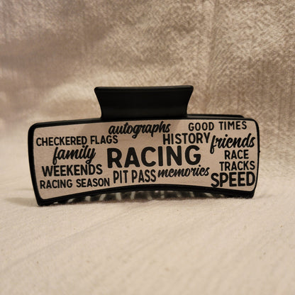 Race Words Hair Claw Clip
