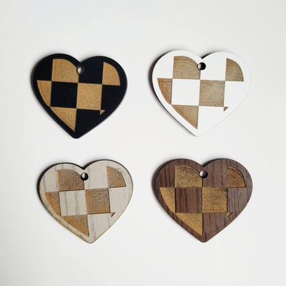 Wavy Checkered Flag Silicone Bead Wristlet Bracelet Key Ring with Charm