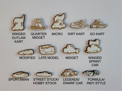 Additional Drop-in Charms for Customized Racing Christmas Ornament