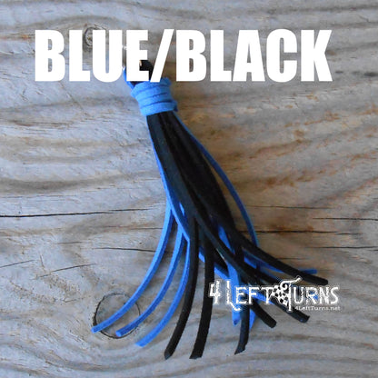 Racing Flag Colors Silicone Bead Wristlet Bracelet or Key Fob with Charm