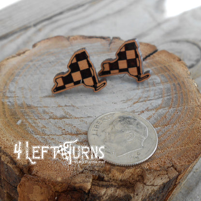 Checkered State Pierced Post Earrings